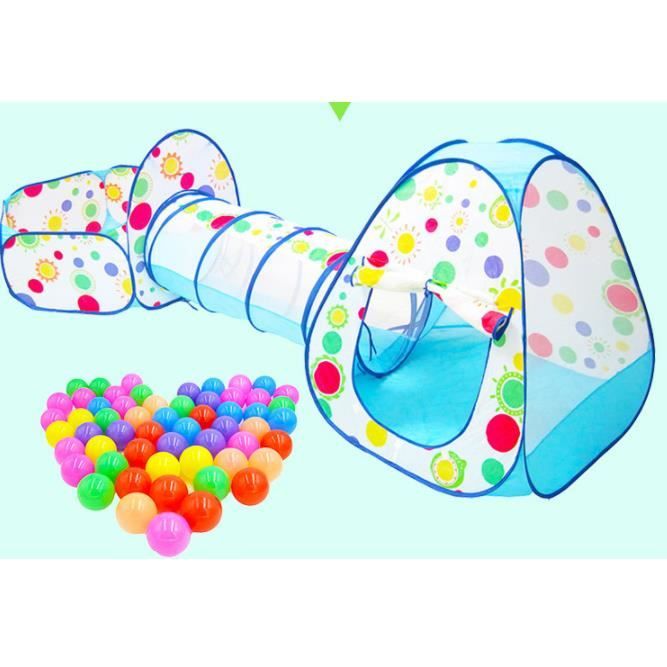 Balle Pit Play House Tente Tunnel 3 en 1 aire de jeux pour enfants  Playhouse avec sac de rangement à glissière (boules non incluses) -  Cdiscount Jeux - Jouets