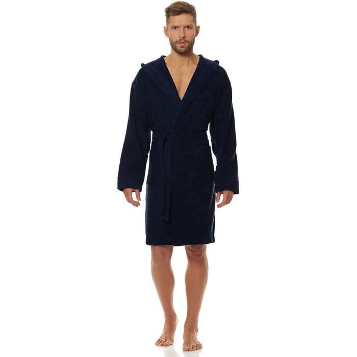 Peignoir de Luxe en Tissu eponge pour Hommes Peignoir Homme Robe de Chambre Court I Peignoir de Bain Homme Eponge XL 1232 Cdiscount Maison