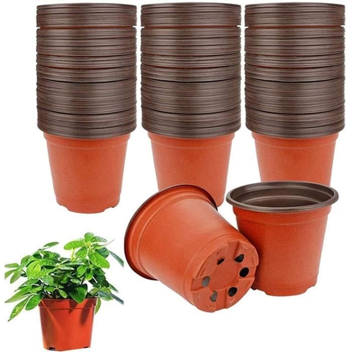 100 Pots De Plantes En Plastique Pots De Semences De 15 Cm Pots De