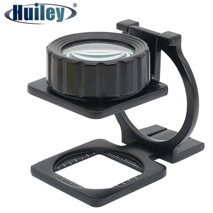 Loupe LED 10X Pliable – Support En Alliage De Zinc, Idéale Pour Bijoutiers Et Tissus