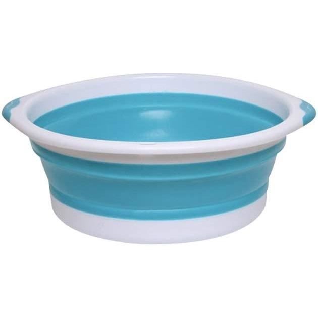 Bassin/Lavabo Pliable Silicone Avec Rebord Rigide Et Trou De Suspension - Pour Camping, Pique-nique, Jardin, Cuisine