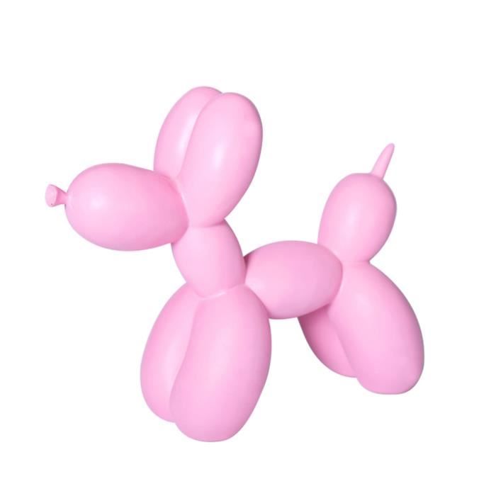 Sculpture Déco Chien Caca Ballon En Résine Dorée - Statue Moderne Pour Salon Bureau Décoration Intérieure