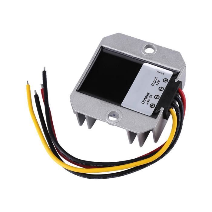Convertisseur Élévateur De Tension CC 12V à 48V - Transformateur PWM Étanche IP67 Pour Voiture, Camion, Solaire - 1.5A