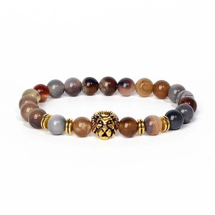Bracelet Lion <br> Équilibre Sauvage (Perles) main image 1