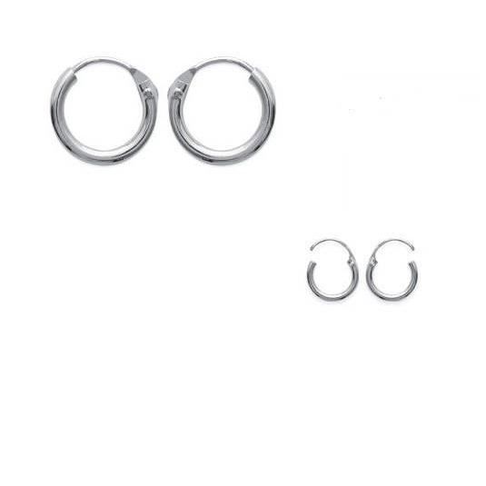 Boucles doreilles - Bijouxia - Créoles - Argent massif 925/1000 - Diamètre 1 2 cm - Pochette incluse