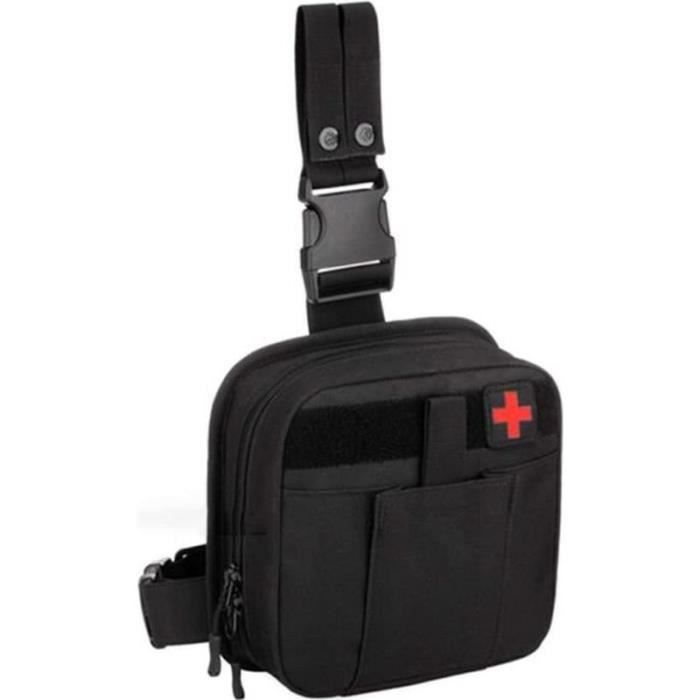 3DTengkit Grand Sac De Premiers Secours Avec Séparateurs Amovibles - Idéal EMT EMS Soins à Domicile - Noir