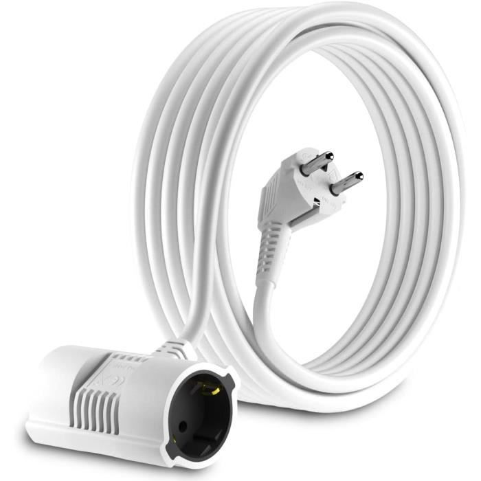 Rallonge Câble - Prise Schuko Avec Connecteur À 2 Voies Coudée À 90 ...