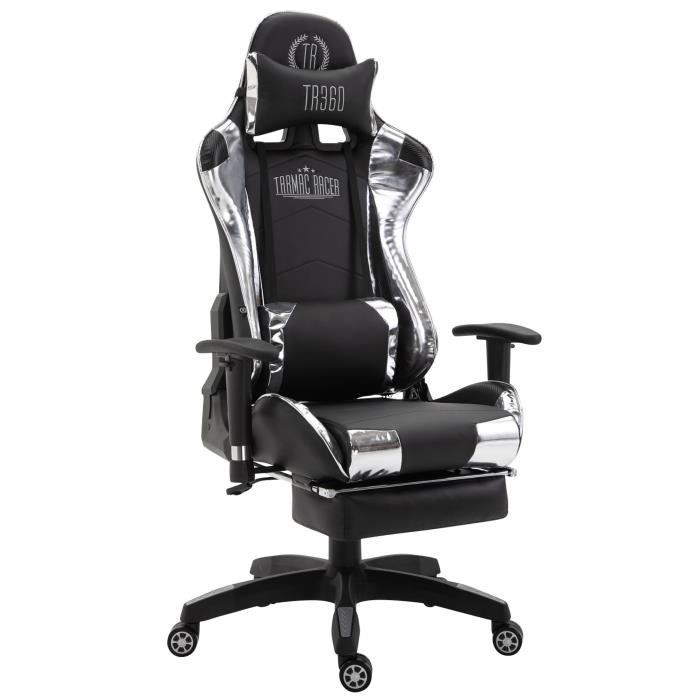 Fauteuil de bureau Racing gamer Turbo XL - CLP - Noir - Réglable en hauteur - Avec repose-pieds Fauteuil de bureau Racing gamer Turbo XL - CLP - Noir - Réglable en hauteur - Avec repose-pieds