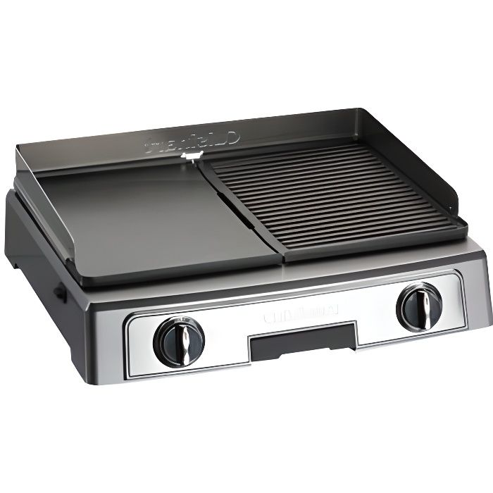 Plancha barbecue CUISINART PL50E 2200W Noir/Inox - 1 plaque plancha 1 plaque barbecue - 33.5 x 23.5 - Cuisinart