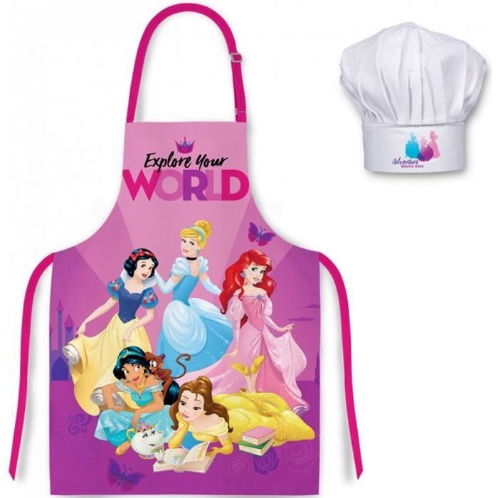 Tablier Toque Disney Minnie Déguisement cuisine enfant 3 à 8 ans Rose