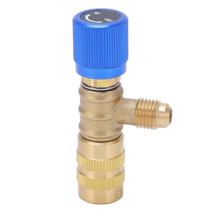 Adaptateur De Vanne Réfrigérant R600a YINETTECH - Laiton, Filetage 7/16" Femelle Vers 1/4" SAE Mâle