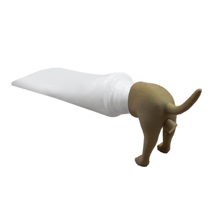 Distributeur De Dentifrice Rigolo En Forme De Chien – Design Anti-poussière, Base Antidérapante (PLA, 5,5x4x3 Cm)