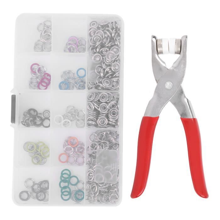 Boutons à pression en métal avec pinces de fixation Kit d'outils de presse pour la couture et l'artisanat (10 couleurs)