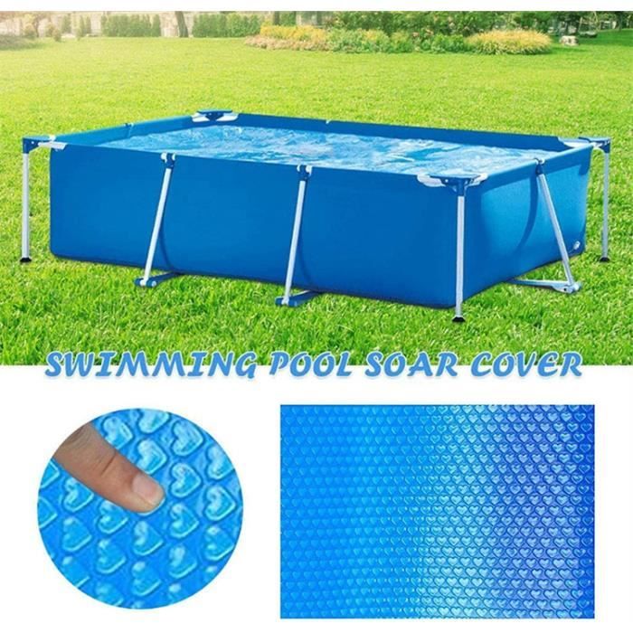 Bâche De Piscine Rectangulaire - Polyéthylène Tissé, Imperméable, Cordon Serrage (Taille 400x211 Cm) - 4