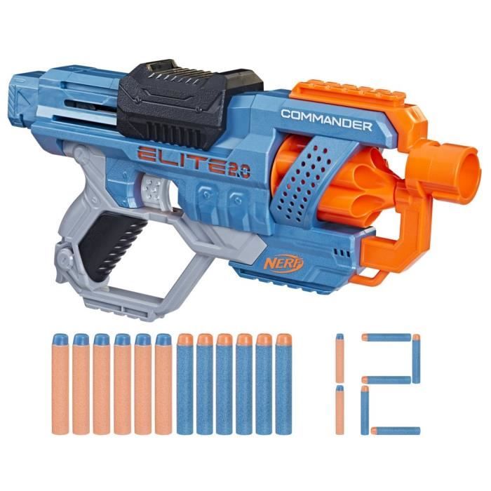 Nerf Elite 2.0 - Commander RC-6 - Barillet rotatif 6 fléchettes - Personnalisable