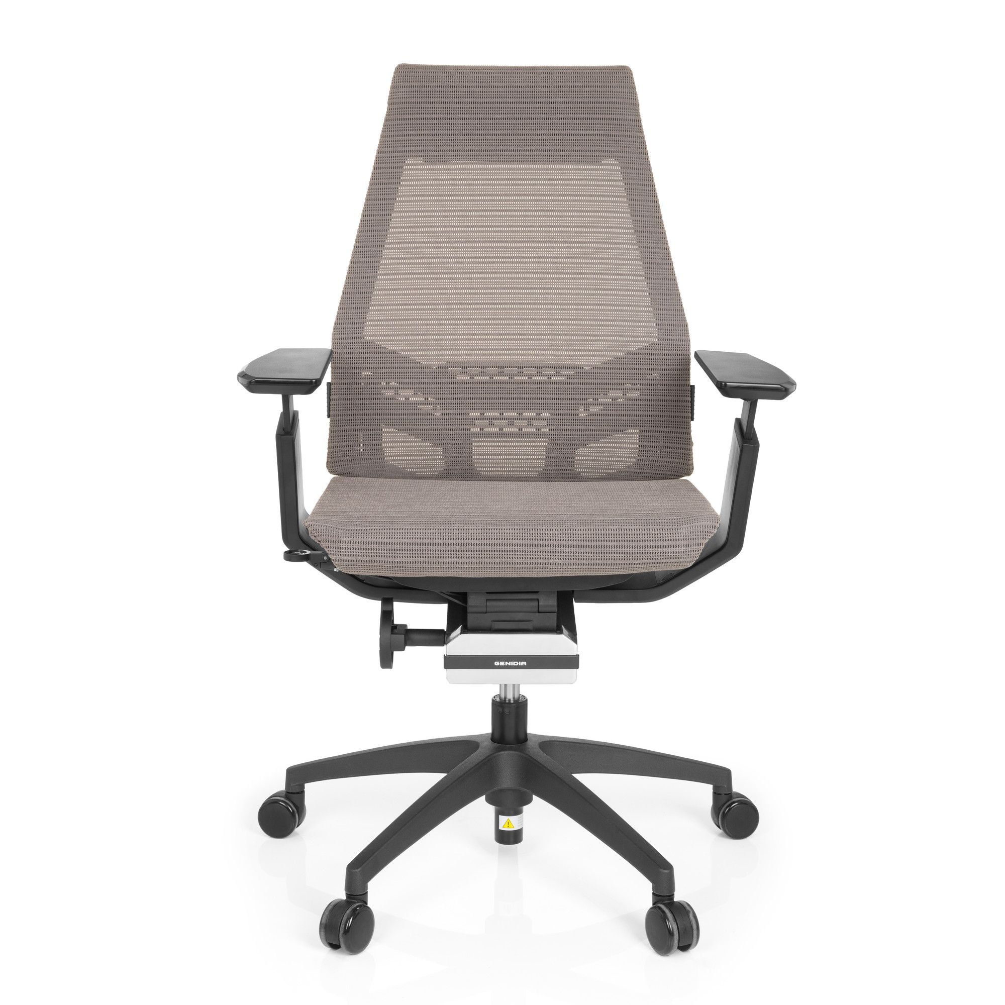 chaise de bureau / chaise bureau genidia smart black tissu maille gris hjh office