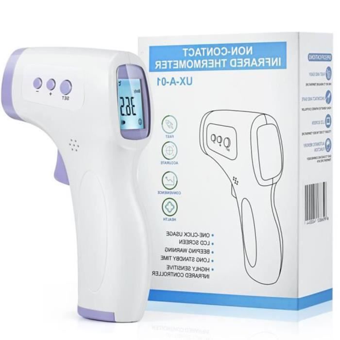 Comparer les prix de HTBE® Thermomètre frontal et auriculaire Infrarouge pour bébé, enfant, adulte sans contacte électronique numérique professionnel