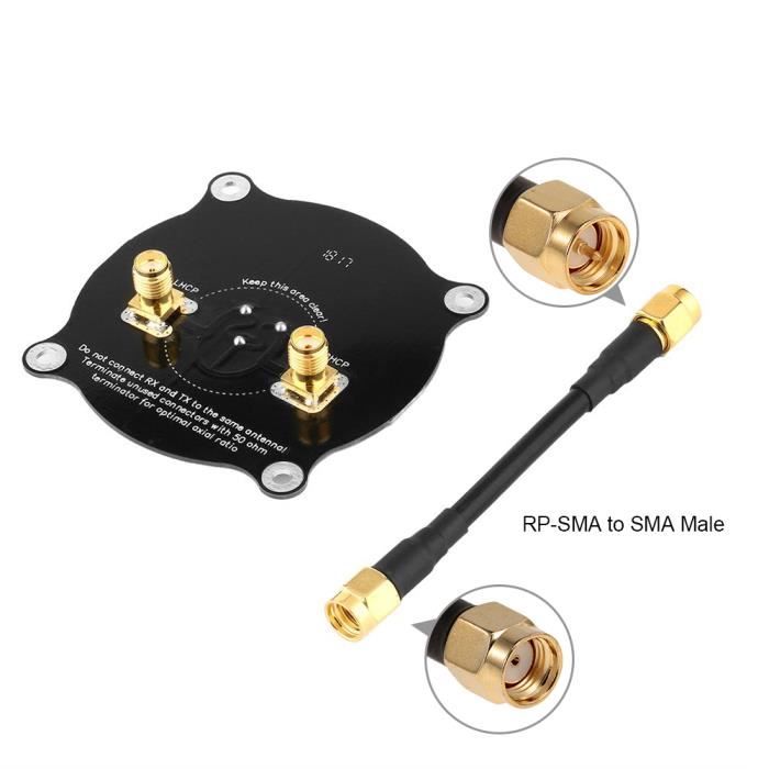 5.8GHz Triple Alimentation Antenne Patch SMA RP-SMA Antenne à polarisation  circulaire directionnelle pour FPV Racing Drone - Achat / Vente pièce  détachée drone - Cdiscount