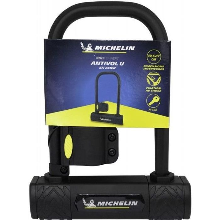 Antivol U 175 - MICHELIN - Antivol U haute sécurité pour vélo loisir - Jaune et noir