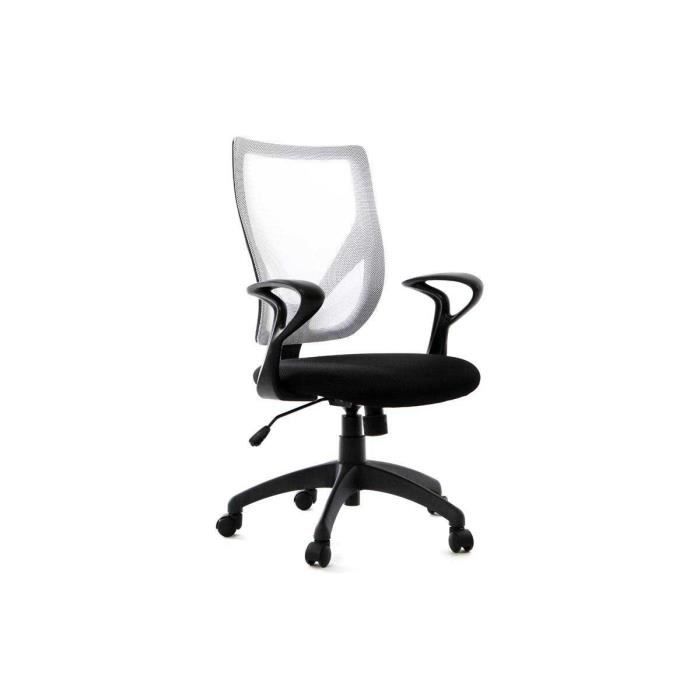 Miliboo - Fauteuil de bureau design blanc et noir PAOLO ...