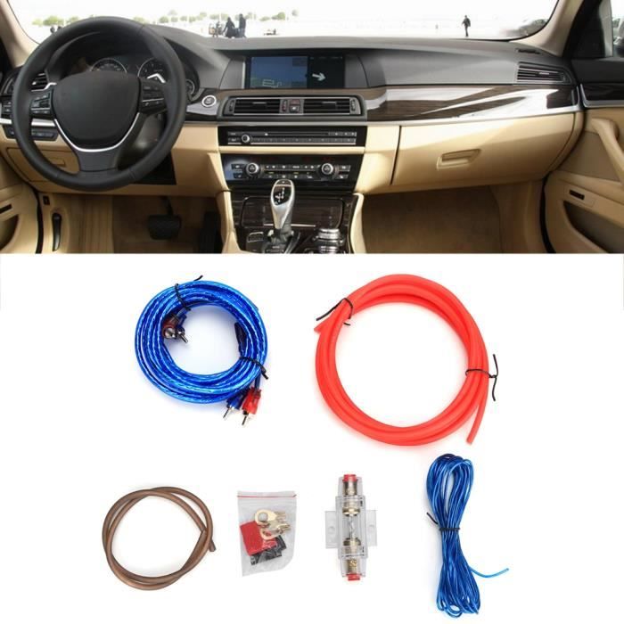 Kit Câbles D'alimentation Pour Ampli Et Subwoofer Voiture - 4,5m 10GA, Fusible 60A, Marque Rrrradio