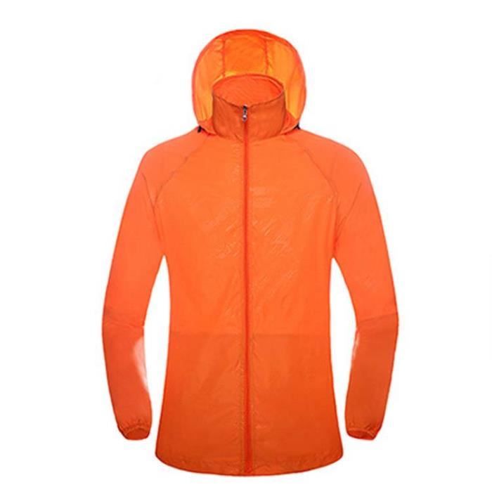 Pasture poets Light Veste Coupe-Vent à Capuche Ultra Légère Trail Running Anti - UV Et  ImperméAble Pour Homme Orange - Cdiscount Sport