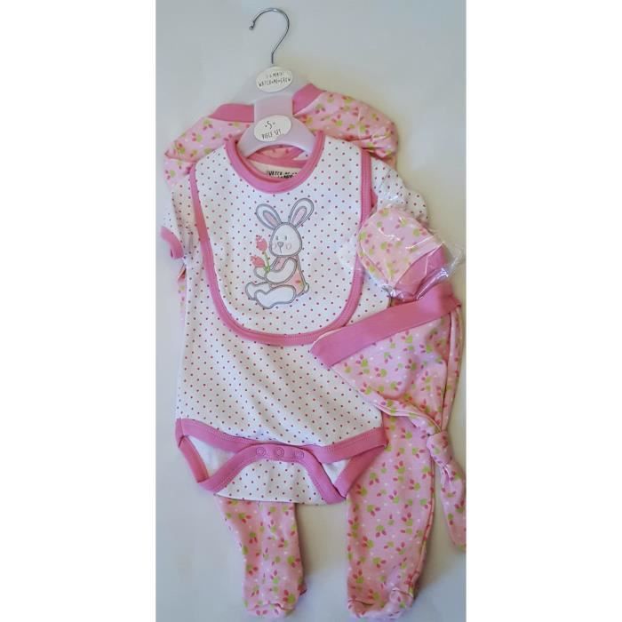 Coffret Kit Naissance 5 Pieces Bebe Grenouillere Body Bonnet Moufles Bavoir Bebe Fille Rose Cdiscount Pret A Porter Coffret Kit Naissance 5 Pieces Bebe Grenouillere Body Bonnet Moufles Bavoir Bebe Fille Rose Cdiscount Pret A Porter