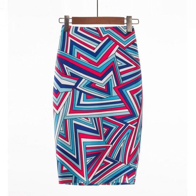 Jupe Crayon Midi Femme Say – Tweed à Carreaux Multicolore – Laine – Taille S