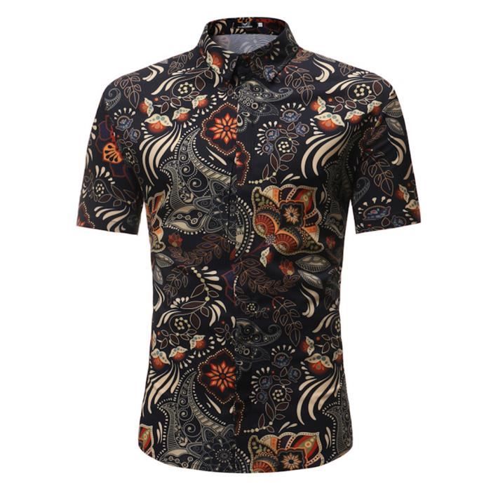 Chemise noir hotsell imprimé homme