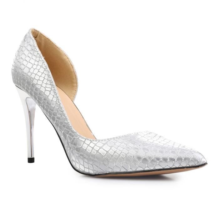 escarpin brillant argent