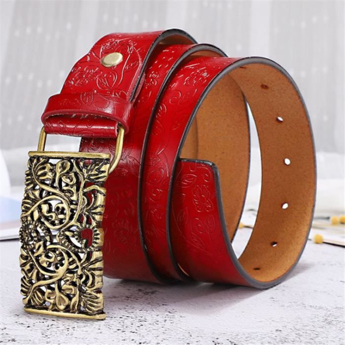 Ceinture Femme Vintage En Tissu Noir - Taille M - Occasion Très Bon état
