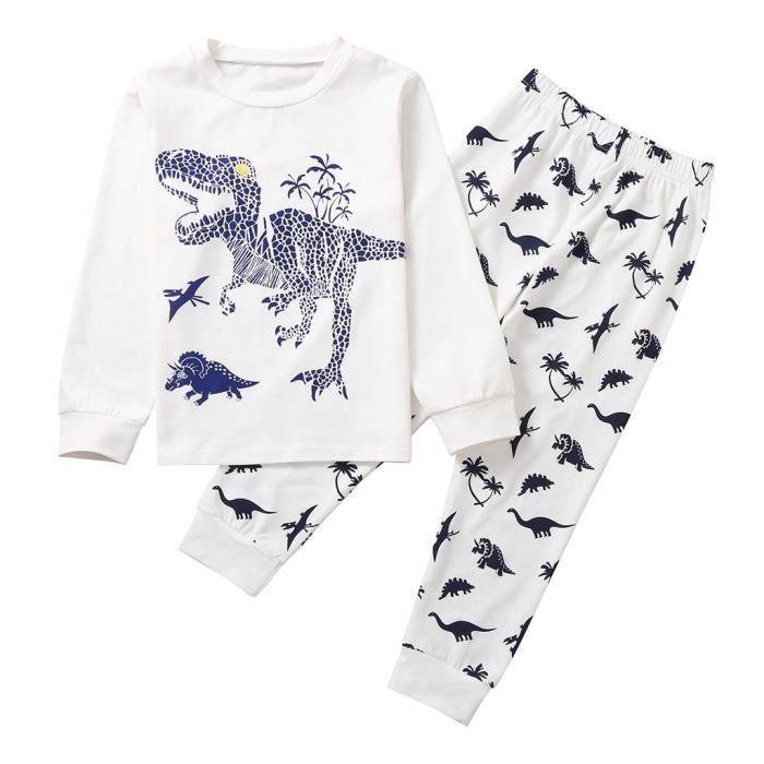 Bebe Garcon Enfants Dessin Anime Dinosaure T Shirt Hauts Pantalons Pyjamas Vetements De Nuit Ensemble N Blanche Cdiscount Pret A Porter