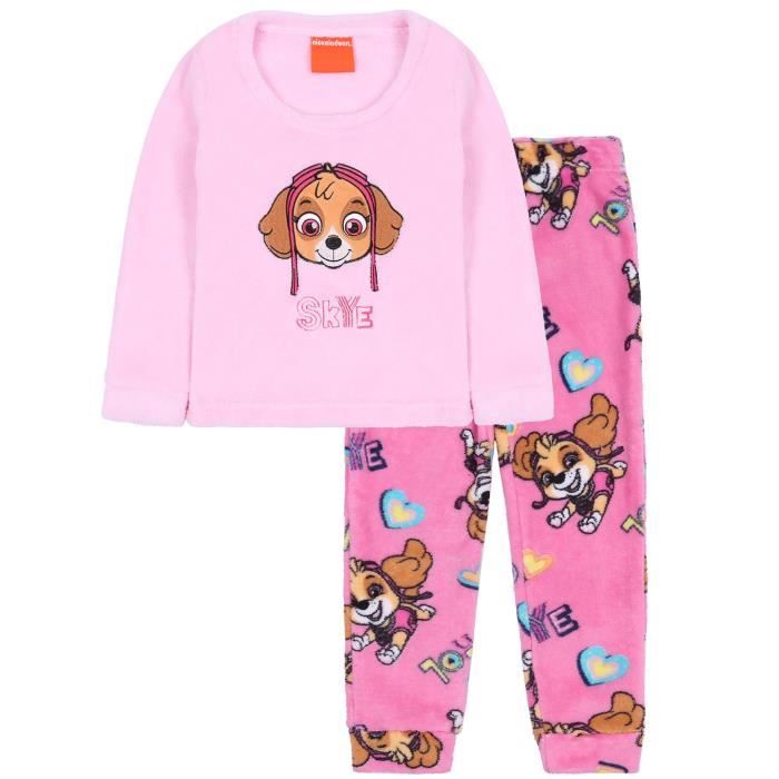 Ensemble pyjama polaire fille Pyjama 0-8 ans col dentelle pyjama d'hiver  épais et chaud 90 % coton Rose - Cdiscount Prêt-à-Porter