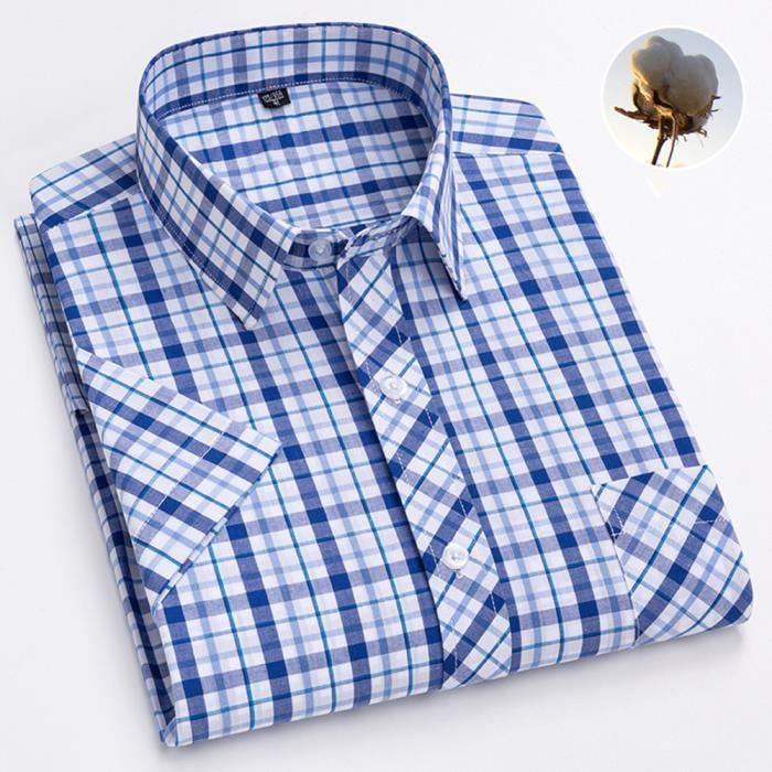 3XL Chemise manche longue carreaux Gris, marine et rouge de 3XL à 8XL