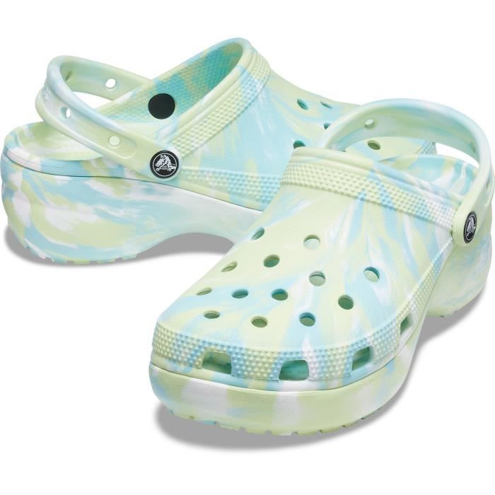 Sabots marbrés femme Crocs Classic Platform - celery/multi - 42/43 ...