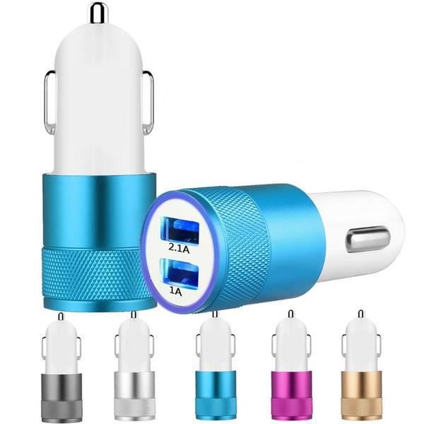 Double Adaptateur Prise Allume Cigare USB pour IPHONE 15 Pro Max2 Ports  Voiture Chargeur Universel Couleurs (BLEU)