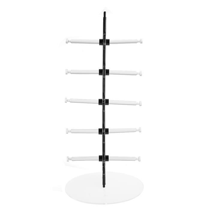 Porte-Lunettes Mural 7 Emplacements – Support Acrylique Noir Pour Lunettes De Soleil Et Lunettes De Vue