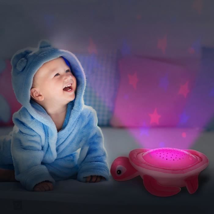 Oregon Scientific Veilleuse Musicale Et Projecteur D Etoiles Coloree Tortue Rose Tp618p Cdiscount Puericulture Eveil Bebe