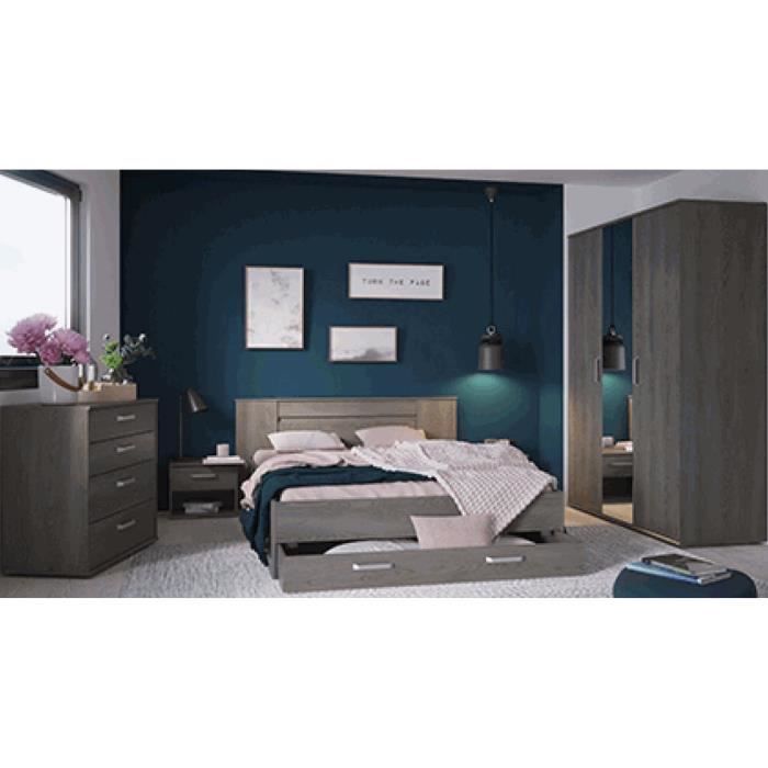 Chambre A Coucher Adulte En Panneaux De Particules Coloris Chene