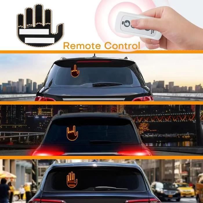 The Finger Lumière de doigt d'honneur pour fenêtre de voiture,,lumière de  main clignote accessoires - Cdiscount Auto