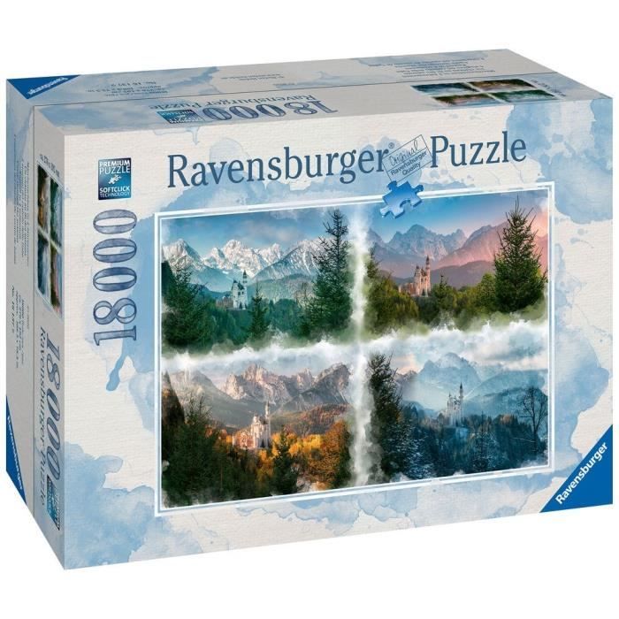 Puzzle 18000 pièces Ravensburger Un château au fil des saisons Architecture et monument