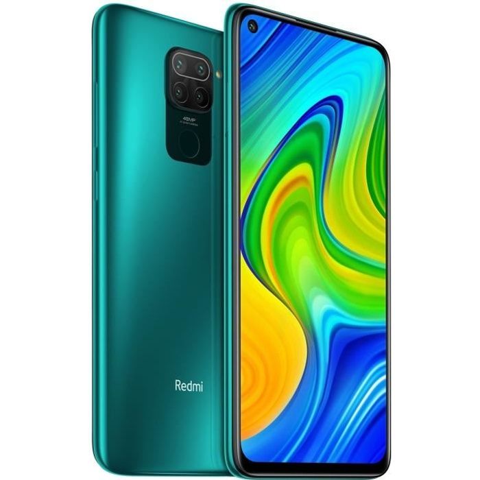 Vente Téléphone portable XIAOMI Redmi Note 9 128Go Forêt Verte pas cher Vente Téléphone portable XIAOMI Redmi Note 9 128Go Forêt Verte pas cher