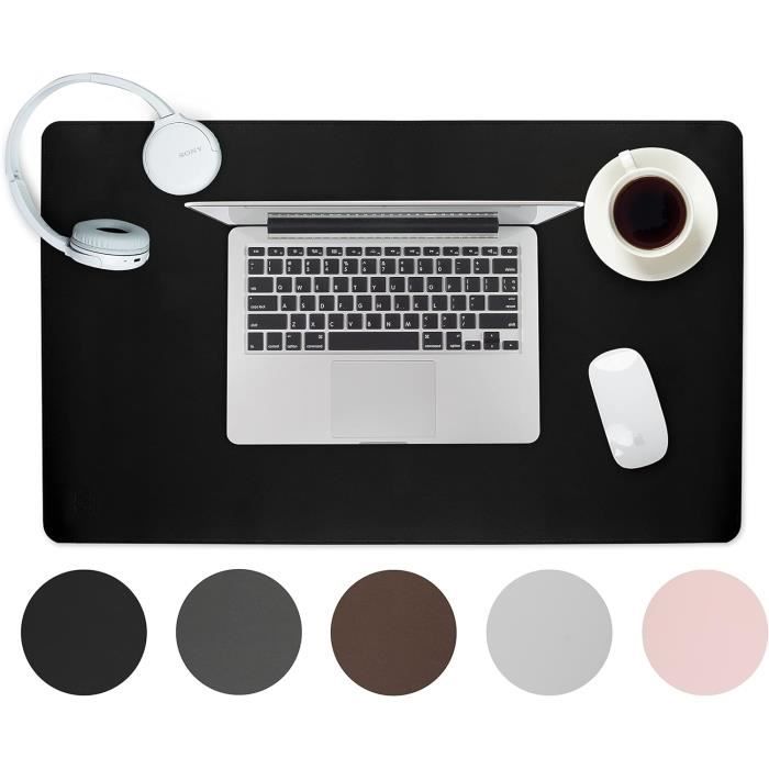 Sous-Main Bureau En Feutre 100x43 Cm Gris Foncé - Grand Tapis De Souris Antidérapant