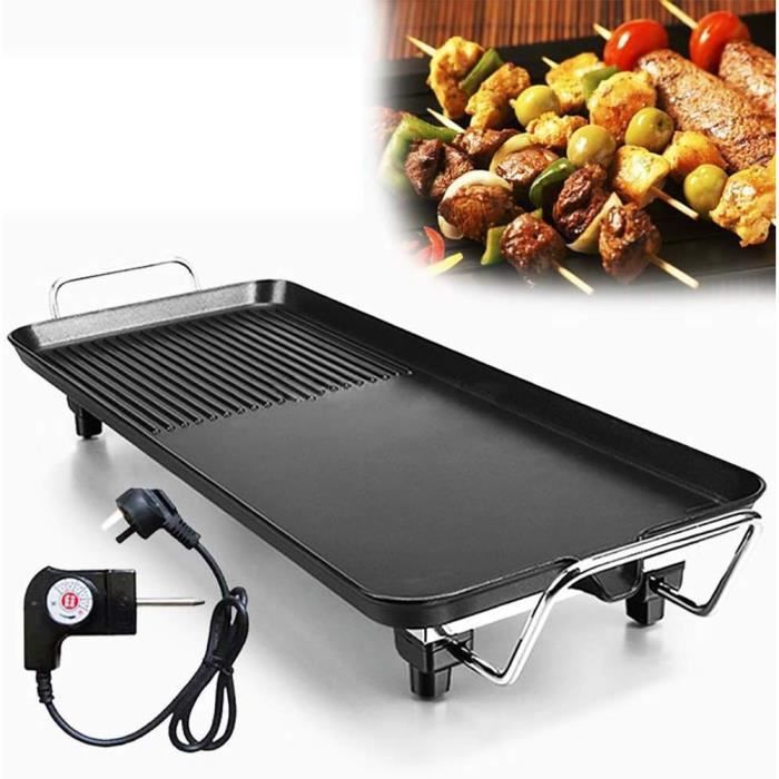 Plaque Chauffante électrique Antiadhésive Nihcora - Gril Barbecue 30 Cm, 1200W, Sans Fumée, Prise EU, Parfait Pour Crêpes, Steaks Et Plus - 9