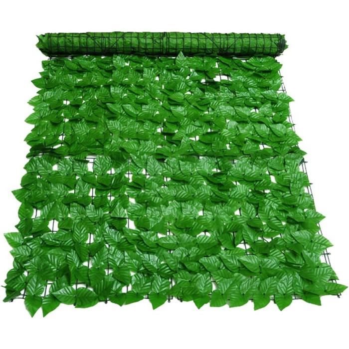 Panonceaux Haie Artificielle - 12 Panneaux Mural Végétal 60x40cm - Décoration Intérieur/Extérieur - Écran D'Intimité - 8
