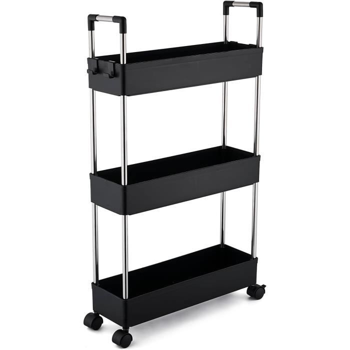 PIPOEI Chariot De Rangement à 3 Niveaux Sur Roulettes, Chariot Roulant