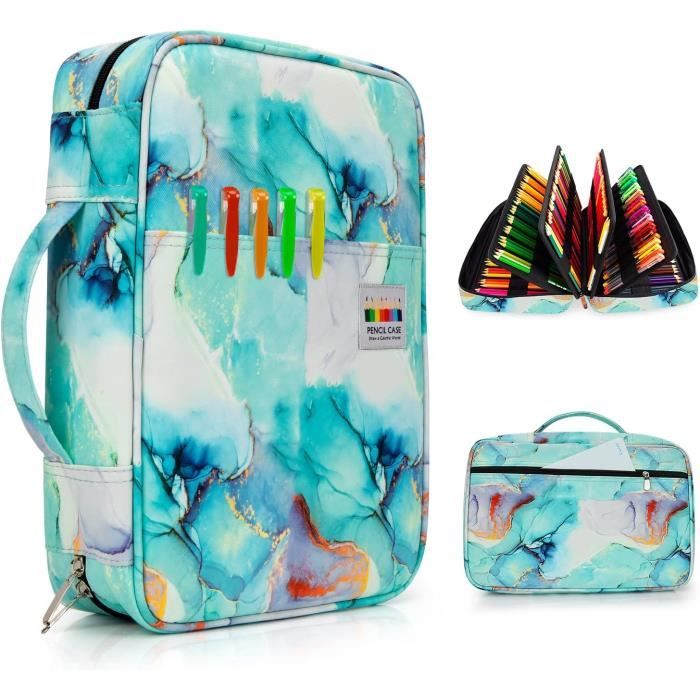 Kilauea - Grande Trousse De Rangement Motif Volcans, Tissu Oxford, 21x5x9,5 Cm - Compartiments Multiples Pour école, Bureau, Voyage, Ado