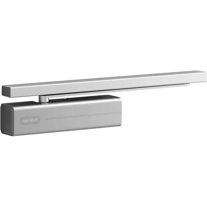 Ferme-porte ASSA ABLOY DC 135 – Bras Coulissant, Réglage T: 3, Finition Argentée Et Discrète