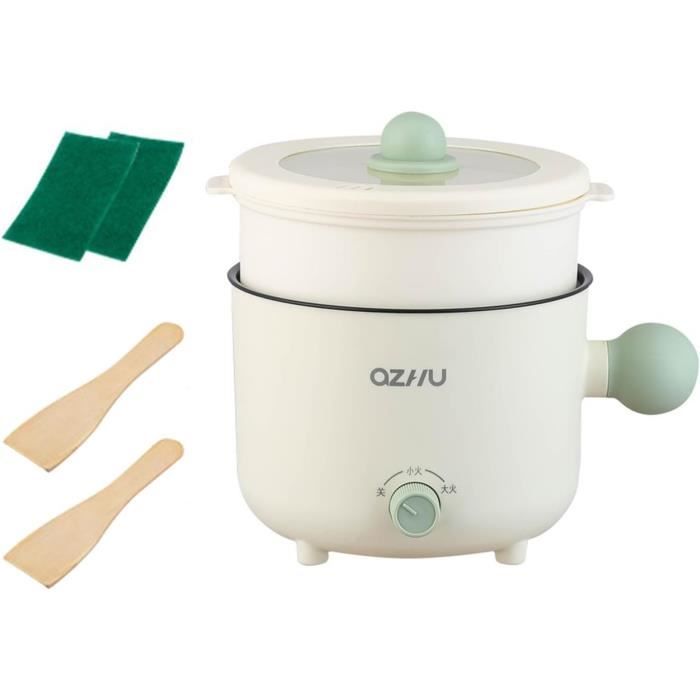 Marmite Électrique Multifonction 5,3 L - 3 Compartiments Séparés - 1000W - Antiadhésive - Pour Fondue, Soupe, Friture - Idéale Réunions