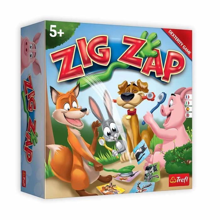 Jeu de société - TREFL - Zig zap - Coloré - 5 ans - 2 à 4 joueurs